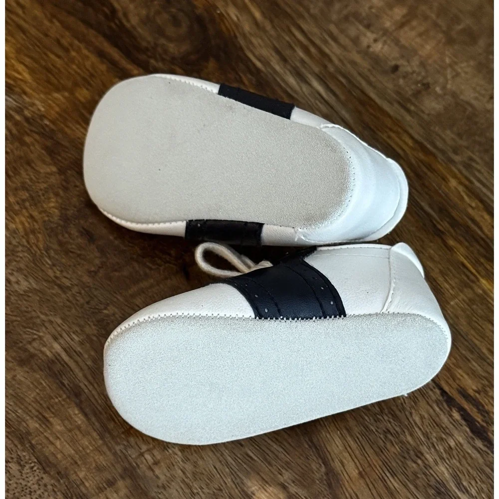 RARE VINTAGE Baby Saddle Oxford Shoes Blue & Navy Size 1 Gold Bug